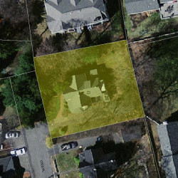 23 Otis Pl, Newton MA  02460-1834 aerial view