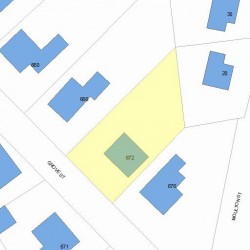 672 Grove St, Newton MA 02462-1319 plot plan