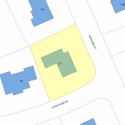 121 Highland St, Newton MA 02465-2430 plot plan