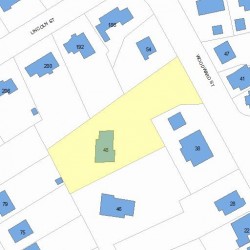 48 Woodward St, Newton MA  02461-1512 plot plan