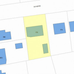 178 Oliver Rd, Newton MA  02468-2321 plot plan