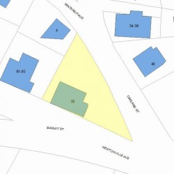 85 Newtonville Ave, Newton MA 02458-1852 plot plan