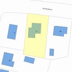 24 Staniford St, Newton MA  02466-1216 plot plan