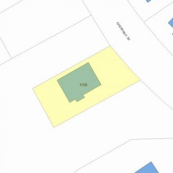 1159 Chestnut St, Newton MA  02464-1308 plot plan