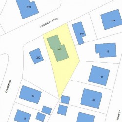 236 Auburndale Ave, Newton MA 02466-1620 plot plan