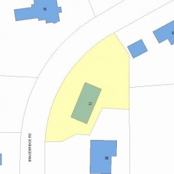 22 Bracebridge Rd, Newton MA  02459-1729 plot plan
