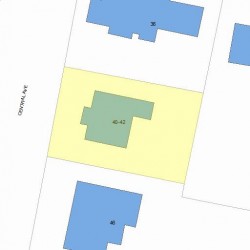40 Central Ave, Newton MA  02460-1709 plot plan