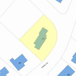 251 Dorset Rd, Newton MA  02468-1407 plot plan