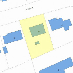 41 Haynes Rd, Newton MA  02459-2716 plot plan
