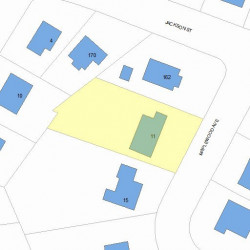 11 Maplewood Ave, Newton MA 02459-2527 plot plan
