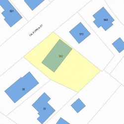 582 California St, Newton MA 02460-1243 plot plan
