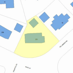 231 Ward St, Newton MA  02459-1332 plot plan