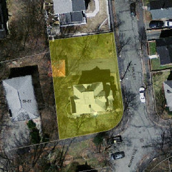 57 Hale St, Newton MA 02464-1310 aerial view