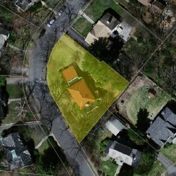 26 Larch Rd, Newton MA  02468-1414 aerial view