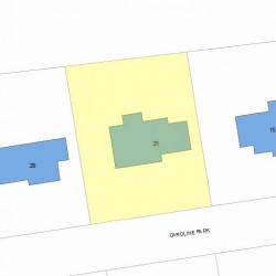 25 Caroline Park, Newton MA 02468-1101 plot plan