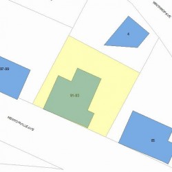 91 Newtonville Ave, Newton MA 02458-1852 plot plan