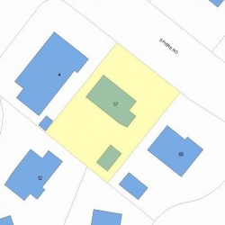 57 Spiers Rd, Newton MA 02459-3726 plot plan