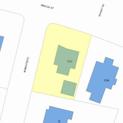 1762 Beacon St, Newton MA  02468-1405 plot plan