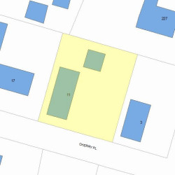11 Cherry Pl, Newton MA 02465-1505 plot plan