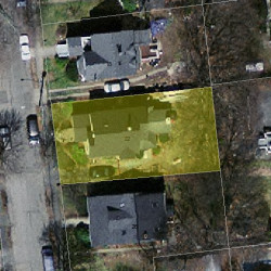 22 Winona St, Newton MA  02466-1418 aerial view