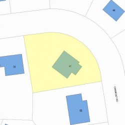 41 Oakmont Rd, Newton MA  02459-2530 plot plan