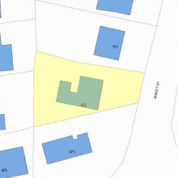 153 Jewett St, Newton MA 02458-1543 plot plan