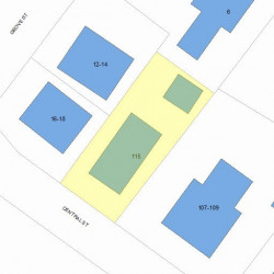 115 Central St, Newton MA 02466-2403 plot plan