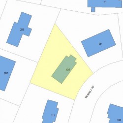 105 Wendell Rd, Newton MA 02459-2946 plot plan