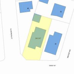 245 Cabot St, Newton MA 02460-2027 plot plan