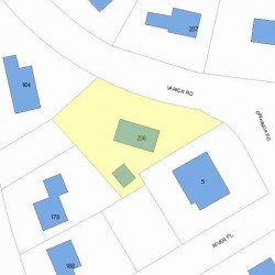 236 Varick Rd, Newton MA  02468-1840 plot plan