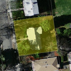 66 Oakmont Rd, Newton MA  02459-2531 aerial view