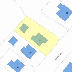 243 Linwood Ave, Newton MA  02460-1439 plot plan