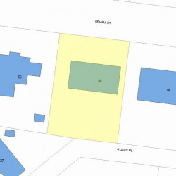 50 Upham St, Newton MA  02465-1520 plot plan