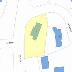 212 Grant Ave, Newton MA 02459-2077 plot plan