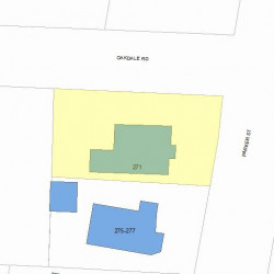 271 Parker St, Newton MA 02459-2671 plot plan