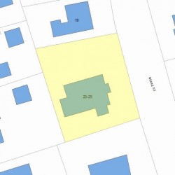 23 Blake St, Newton MA 02460-2005 plot plan