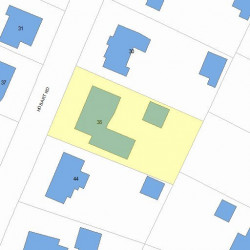 38 Hobart Rd, Newton MA 02459-1313 plot plan