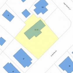35 Clinton St, Newton MA  02458-1231 plot plan