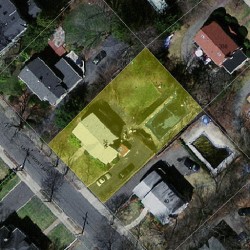 34 Larchmont Ave, Newton MA  02468-2031 aerial view