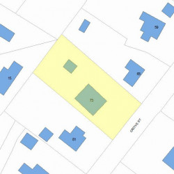73 Grove St, Newton MA 02466-2316 plot plan