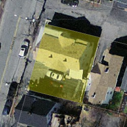 338 Cherry St, Newton MA  02465-1627 aerial view