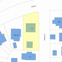 374 Ward St, Newton MA 02459-1217 plot plan