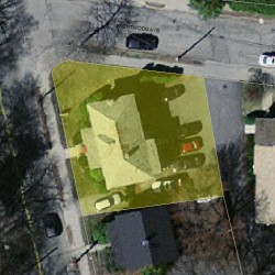 846 Walnut St, Newton MA  02459-1756 aerial view