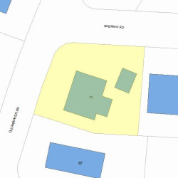 11 Clearwater Rd, Newton MA 02462-1103 plot plan
