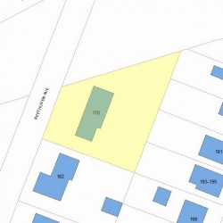 178 Beethoven Ave, Newton MA 02468-1728 plot plan