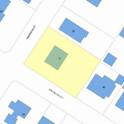 55 Arlington St, Newton MA 02458-2454 plot plan