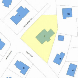 81 Church St, Newton MA 02458-2088 plot plan