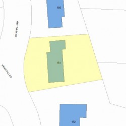 164 Kirkstall Rd, Newton MA 02460-2243 plot plan