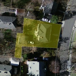 115 Eastbourne Rd, Newton MA 02459-1605 aerial view