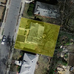 44 Noble St, Newton MA  02465-1016 aerial view